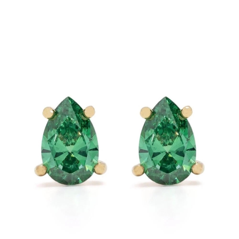 Swarovski Chroma stud earrings
Pear cut, Green, Gold-tone plated NEW